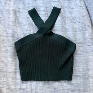 BABATON SCULPT CRISS CROSS TANK IN GREEN